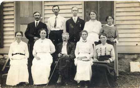 Pic 11: Back row, left-Charles Newkirk? Front row, 3rd from left-Joseph Barker Newkirk?